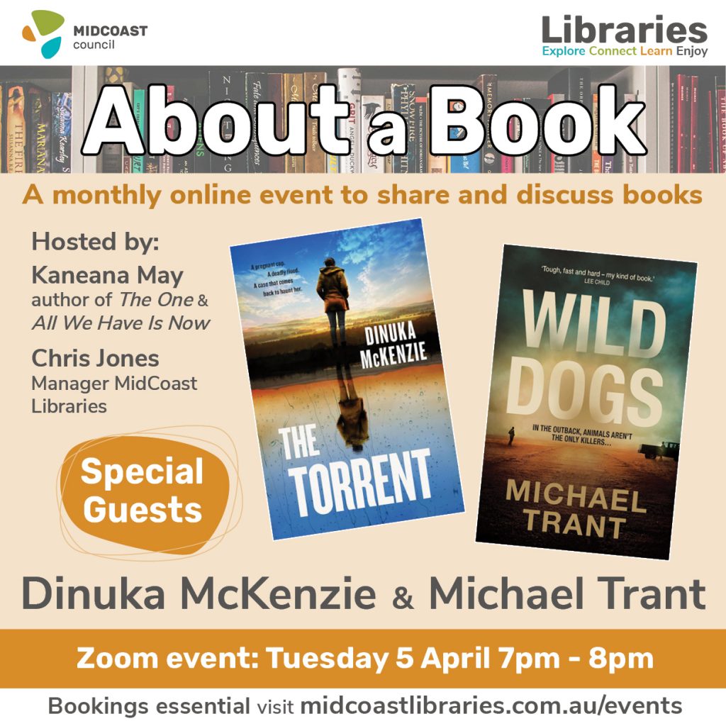 About a Book Midcoast Library Event featuring The Torrent and Wild Dogs Book cover