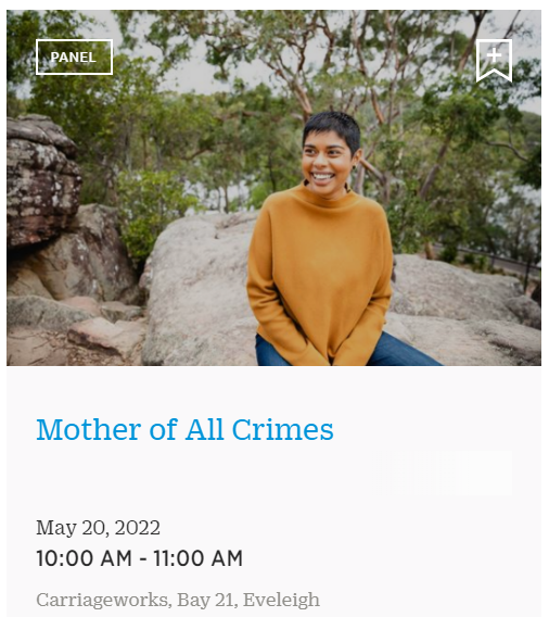 Sydney Writers Festival Event Details: Mother of All Crimes featuring image of Dinuka McKenzie